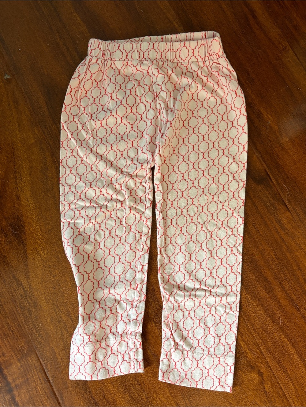 kate quinn Organics Pink and White Geometric Casual Pants